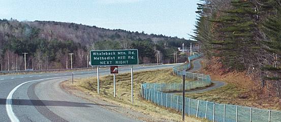Path paralleling Interstate 89 near Grantham, New Hampshire (30 kB JPEG)
