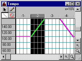 Tempo map with measure 2 marked for deletion (5 KB GIF)